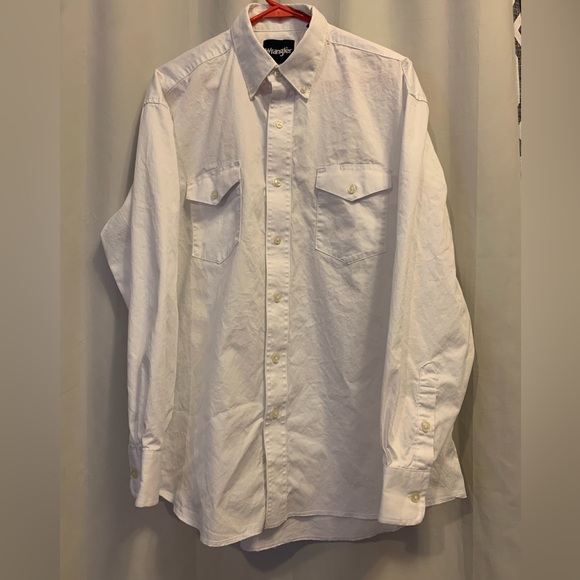 WRANGLER MEN’S LG LONG SLEEVE BUTTON DOWN SHIRT - Picture 1 of 5